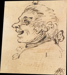 Grotesker Männerkopf